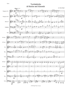 Sample of the score for this piece
