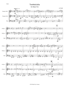 Sample of the score for this piece