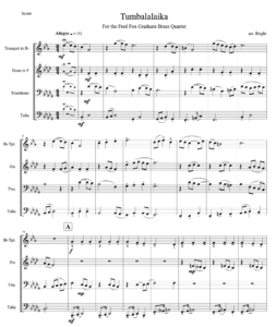 Sample of the score for this piece