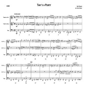 Sample of the score for this piece