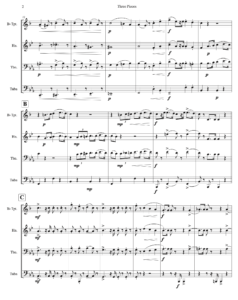 Sample of the score for this piece